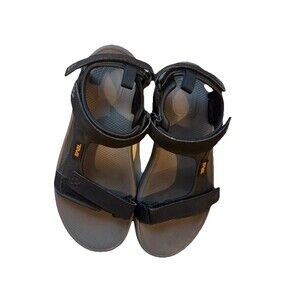 Teva Mens Meacham Black Sport Sandals Size 9 Hiking Trail Water